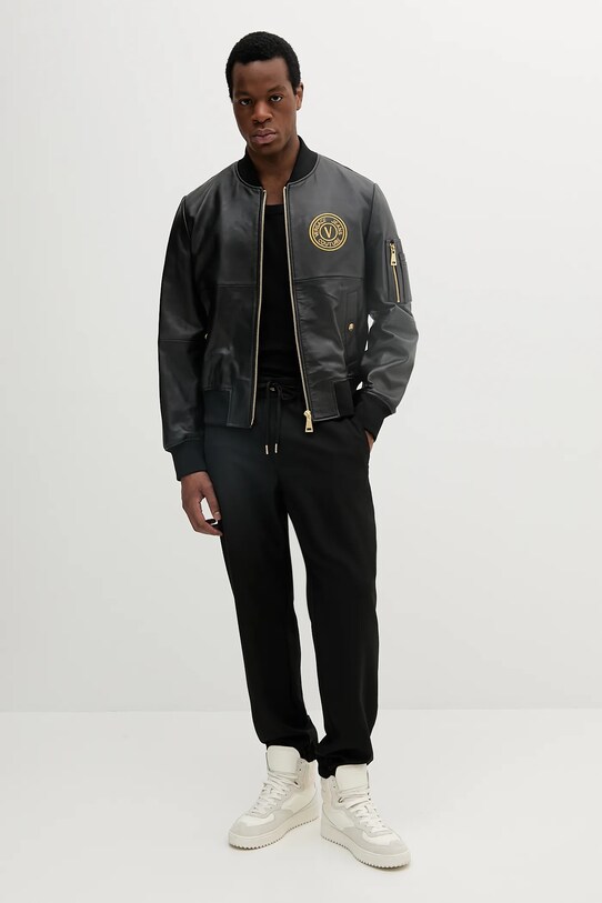 Шкіряна куртка Versace Jeans Couture 78GAVP06.CPPS3 чорний SS25