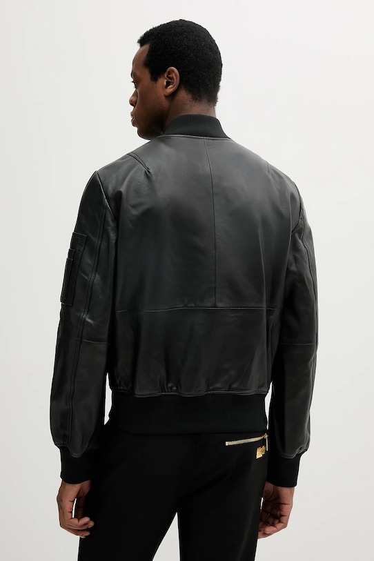 Ruházat Versace Jeans Couture bőr bomberdzseki 78GAVP06.CPPS3 fekete
