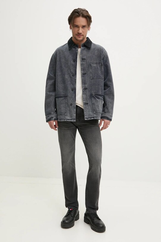 Τζιν μπουφάν PURPLE BRAND WORKWEAR ROYALTIES CANVAS P080.WJDB125 γκρί SS25