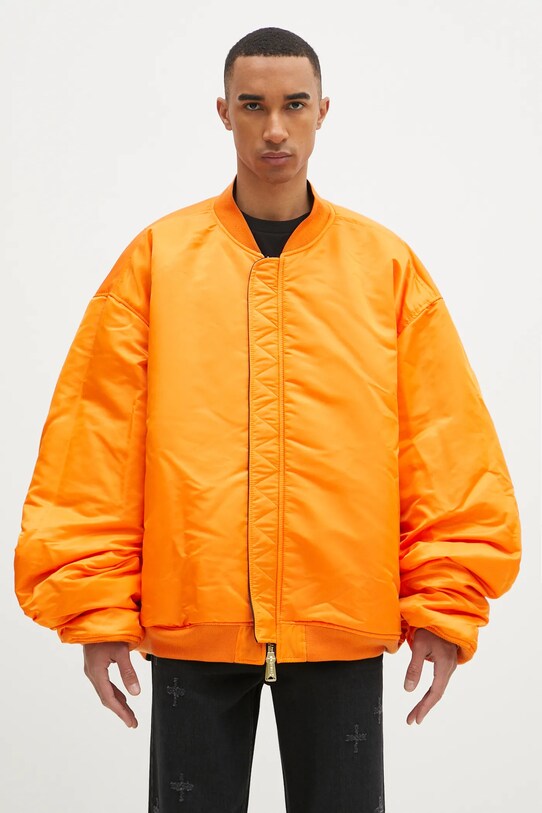 Bunda VETEMENTS Oversized Leather Bomber UA66JA200B černá SS25