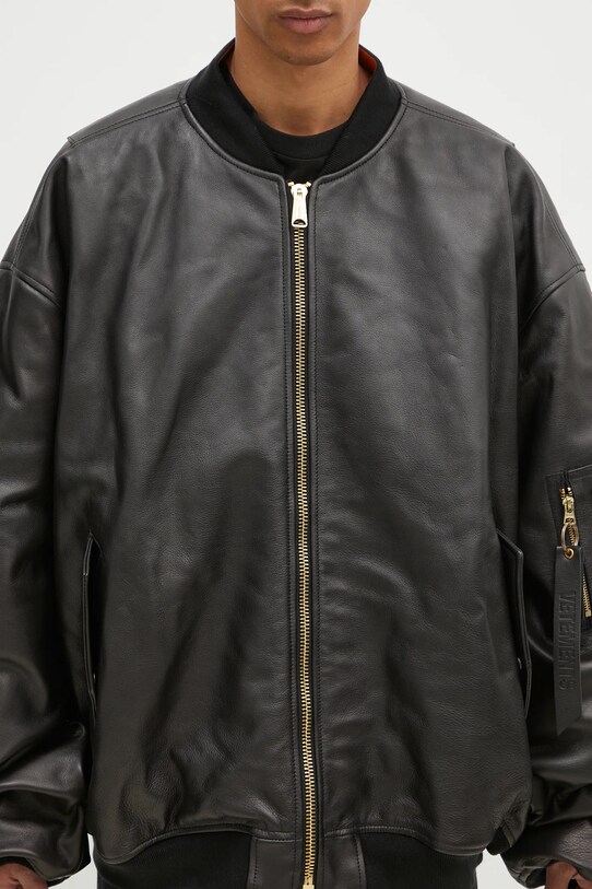 Bunda VETEMENTS Oversized Leather Bomber UA66JA200B
