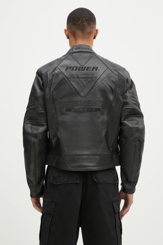 Odzież VETEMENTS kurtka Pro Racing Leather UA66JA220B czarny