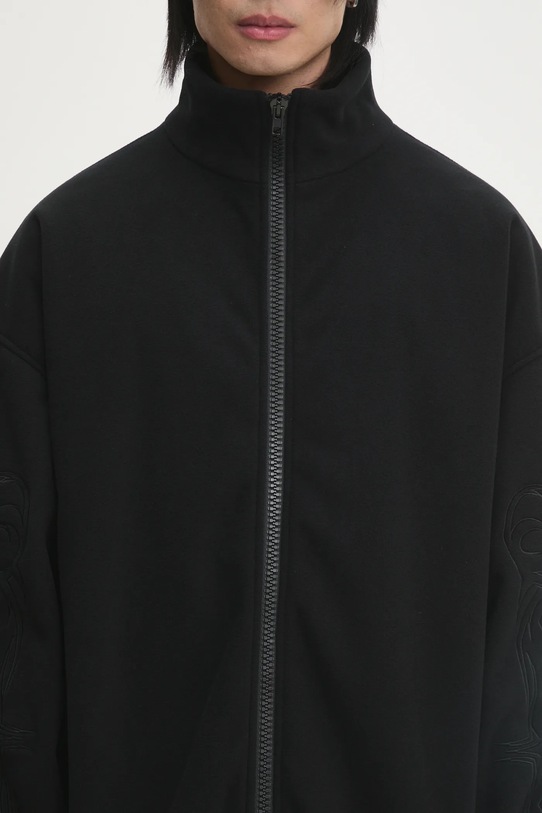 Μπουφάν VETEMENTS Metal Sleeeves Fleece μαύρο UA66JA380B