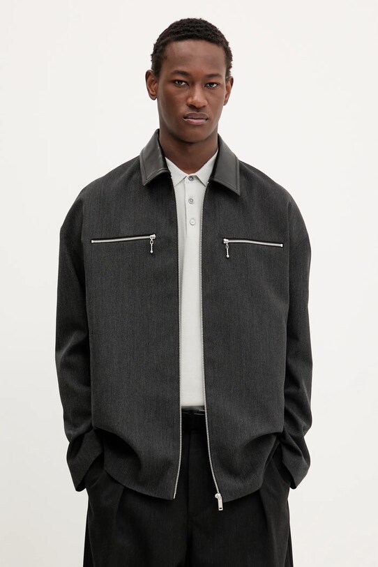 Nanushka geaca de lana MALACHI cu captuseala gri NM25RSJK06594