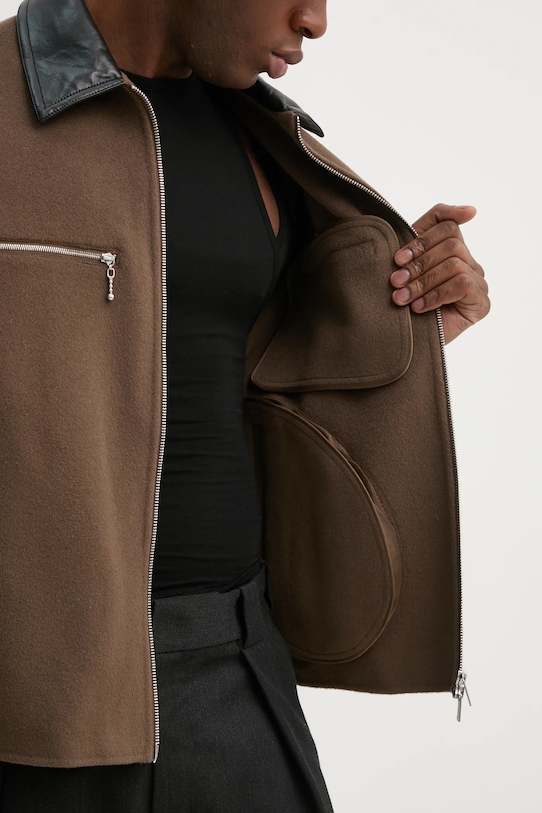 Вовняна куртка-сорочка Nanushka MALACHI NM25RSJK04326