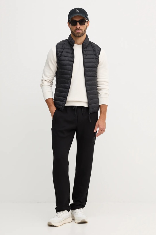 United Colors of Benetton vestă 2TWDUJ00P negru AW25