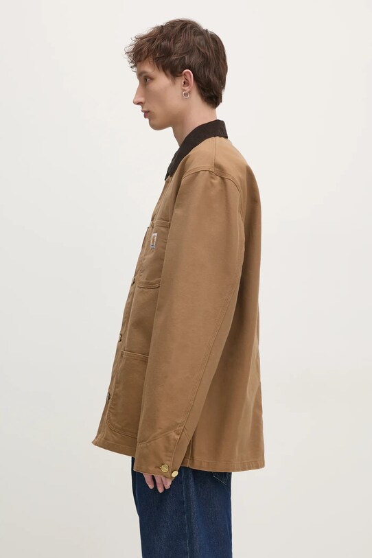 Памучно яке Carhartt WIP Michigan Coat I031519.00S02 кафяв SS25
