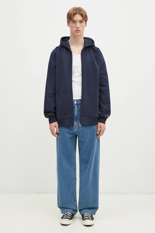 Carhartt WIP sweatshirt Hooded Chase Jacket navy I033664.2MZXX