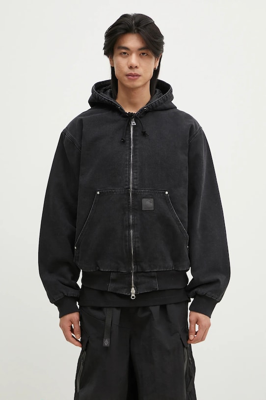 Carhartt WIP denim jacket OG Active Rivet Jacket with black I034316.8906