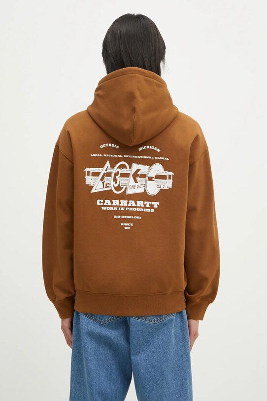 Одяг Кофта Carhartt WIP Hooded Runaway Sweat Jacket I034414.2IQ06 коричневий