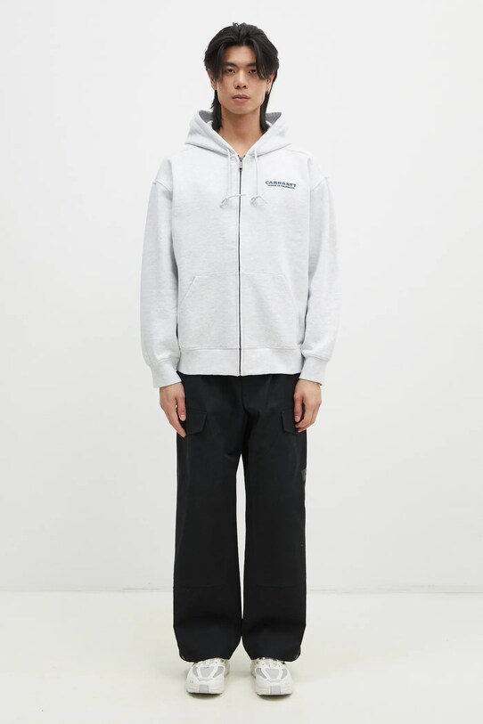 Mikina Carhartt WIP Hooded Runaway I034414.2NX06 sivá