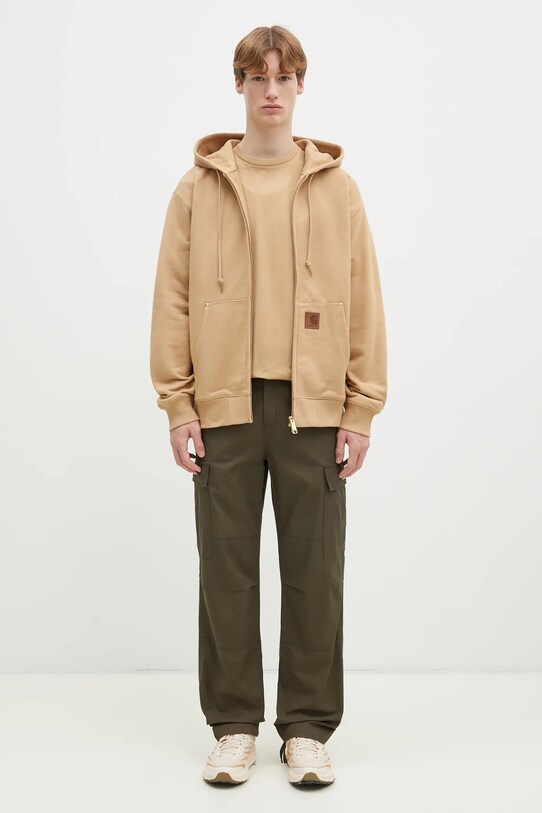 Dukserica Carhartt WIP Hooded Eldon Sweat Jacket I034428.07EXX bež