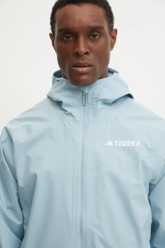 Nepremokavá bunda adidas TERREX Multi Rain.RDY tyrkysová JD8356