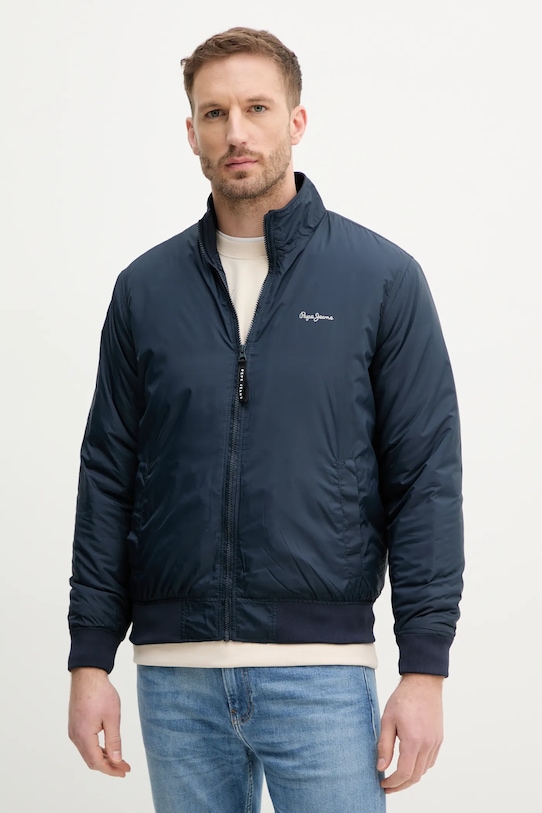 Pepe Jeans kurtka MUSTREL bez kaptura granatowy PM403108