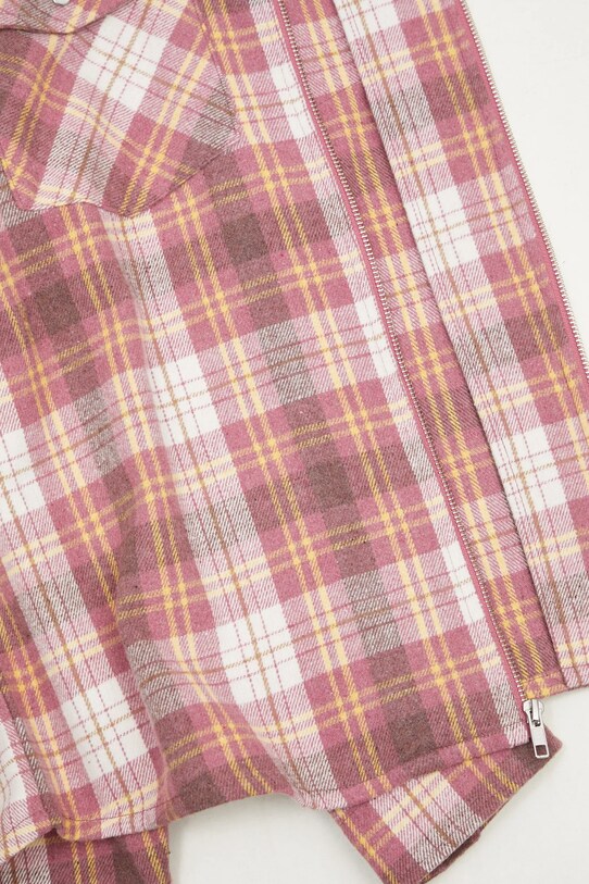 ICECREAM koszula z domieszką wełny Hooded Flannel Zip Through IC24435 brązowy