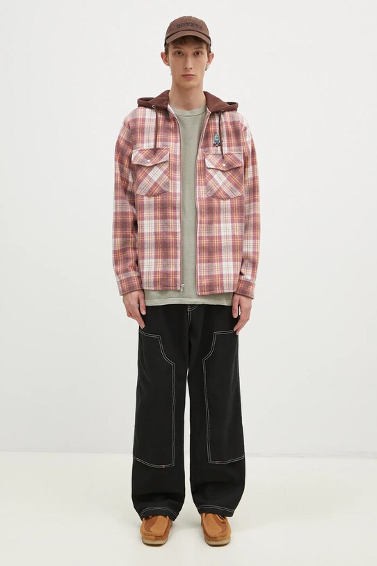 Рубашка с примесью шерсти ICECREAM Hooded Flannel Zip Through IC24435