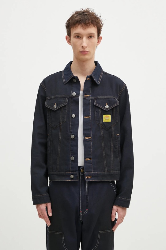 Džínová bunda ICECREAM Oil Stained Trucker Jacket nezateplené modrá ICW008