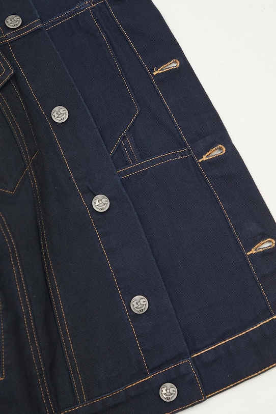 Džínová bunda ICECREAM Oil Stained Trucker Jacket ICW008 modrá