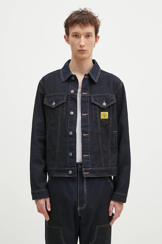 Džínová bunda ICECREAM Oil Stained Trucker Jacket nezateplené námořnická modř ICW008