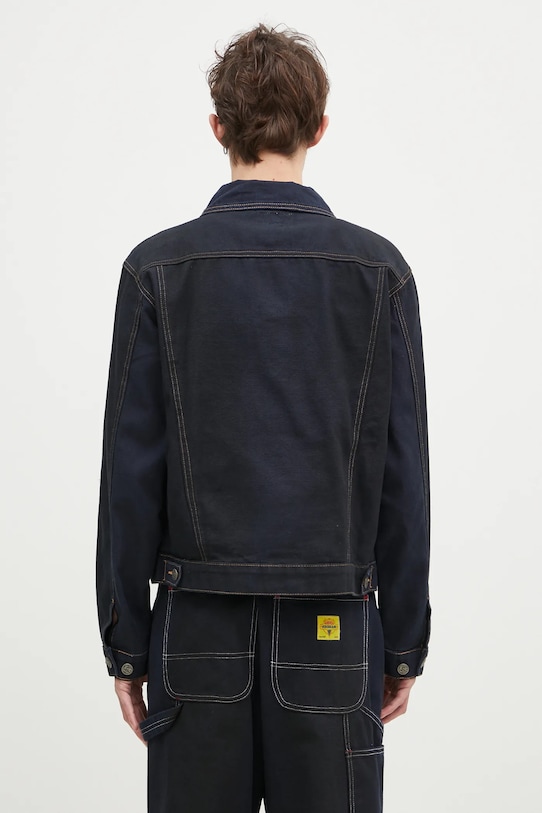Oblečení Džínová bunda ICECREAM Oil Stained Trucker Jacket ICW008 námořnická modř