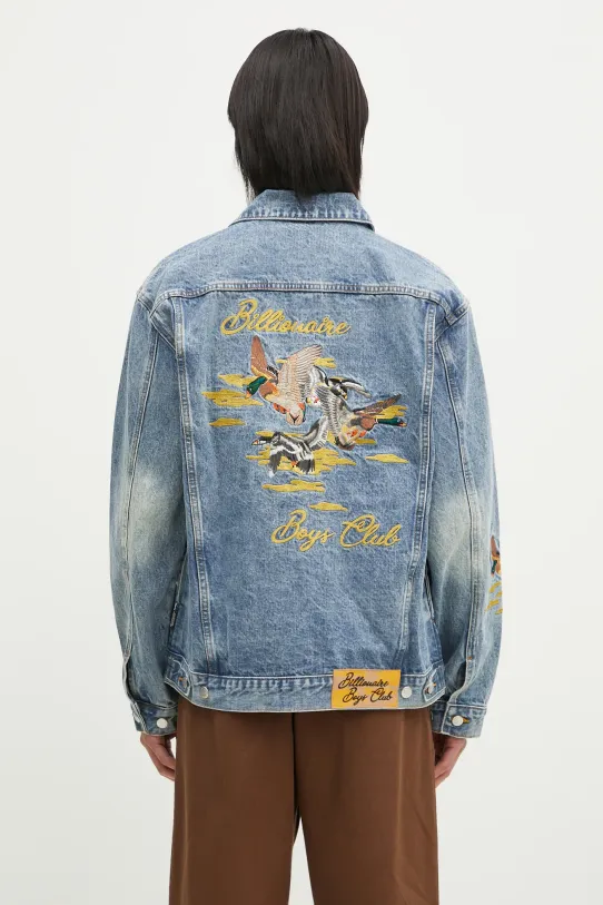 Billionaire Boys Club denim jacket Duck Embroidered Denim Jacket non-insulated blue B24410