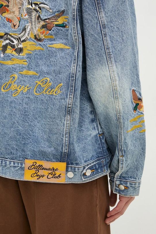 Billionaire Boys Club kurtka jeansowa Duck Embroidered Denim Jacket B24410 niebieski