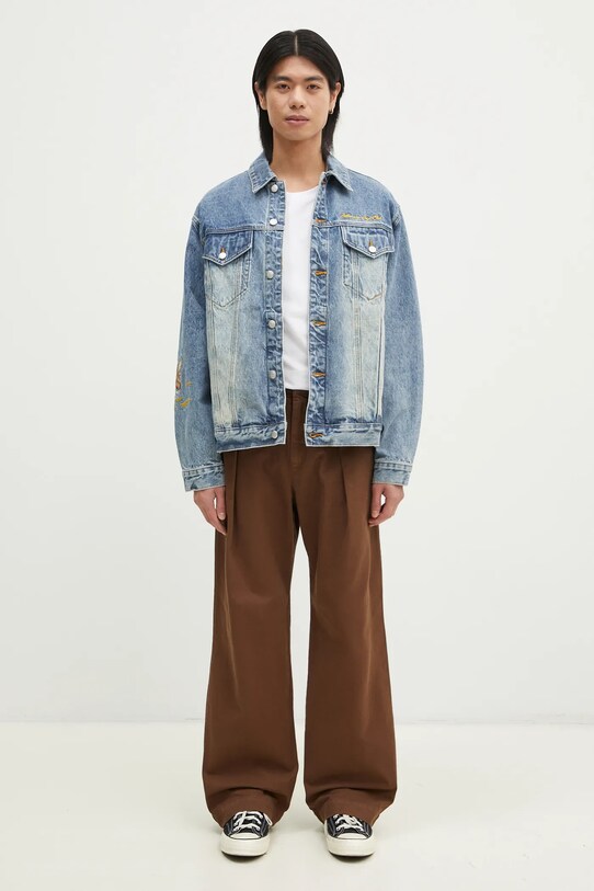 Rifľová bunda Billionaire Boys Club Duck Embroidered Denim Jacket B24410