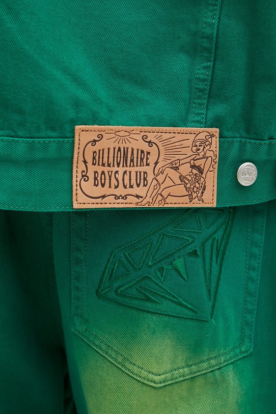 Billionaire Boys Club geacă din denim Garment Dyed Denim Jacket verde B24411