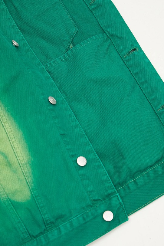 Billionaire Boys Club geacă din denim Garment Dyed Denim Jacket B24411 verde