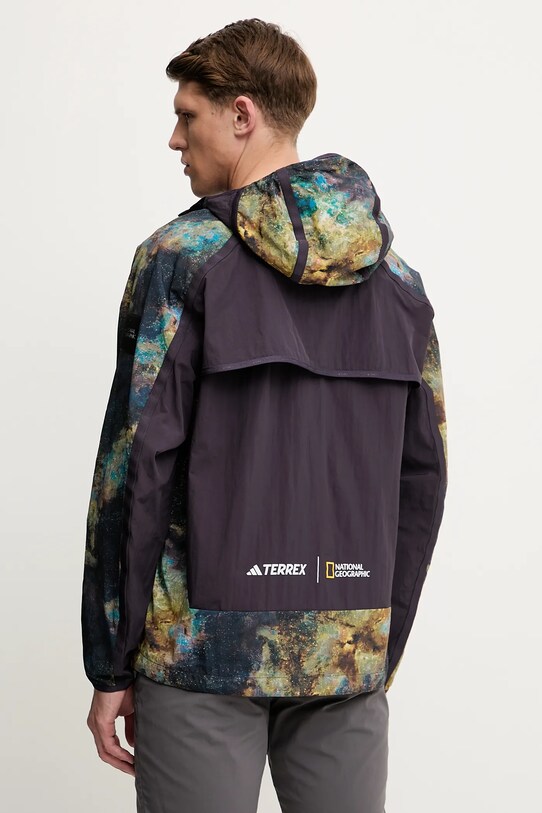 Odzież adidas TERREX kurtka outdoorowa x National Geographic JD5839 fioletowy