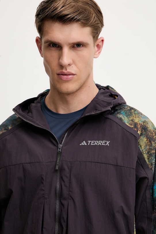 adidas TERREX kurtka outdoorowa x National Geographic fioletowy JD5839