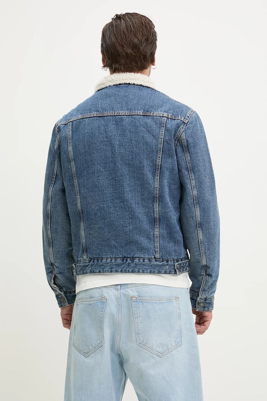 Ρούχα Βαμβακερό τζιν μπουφάν Guess Jeans M4BN44.D5EJ1 μπλε