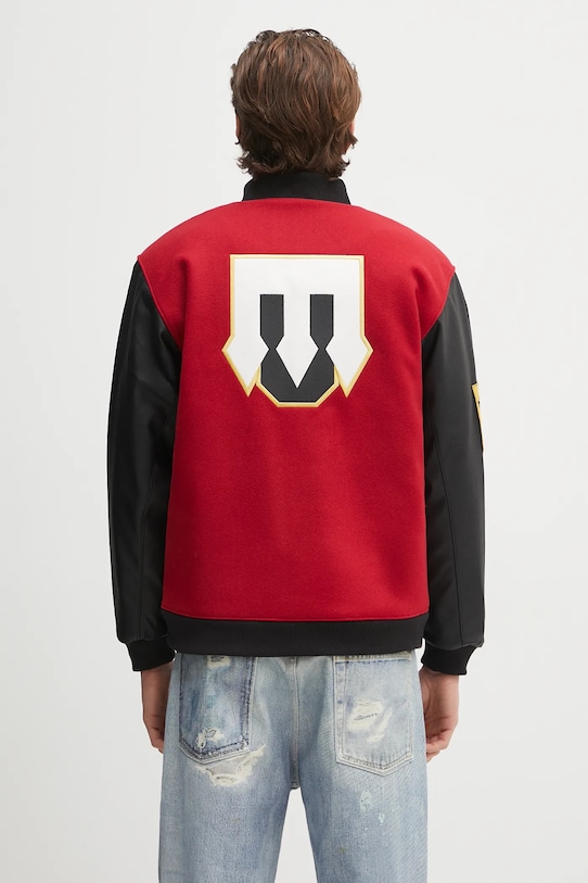 Abbigliamento adidas Originals giacca bomber in misto lana Manchester United VRCT JF0366 rosso