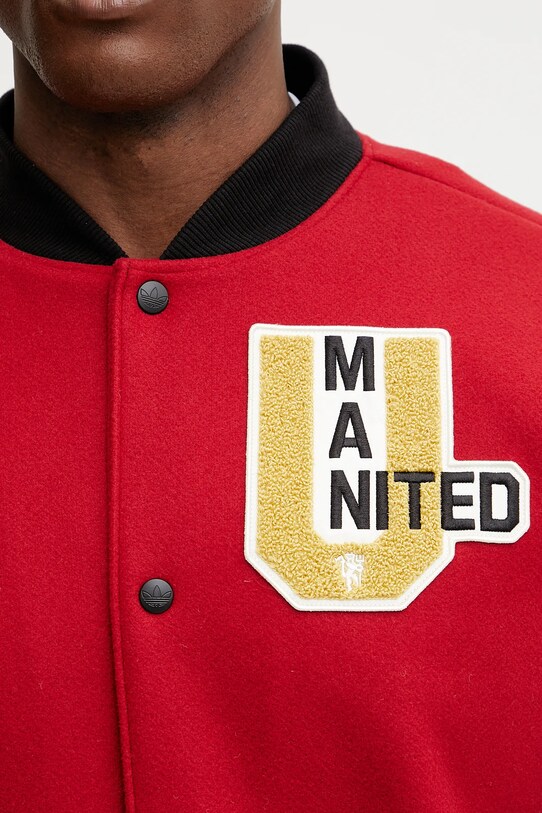 adidas Originals kurtka bomber z domieszką wełny Manchester United VRCT JF0366