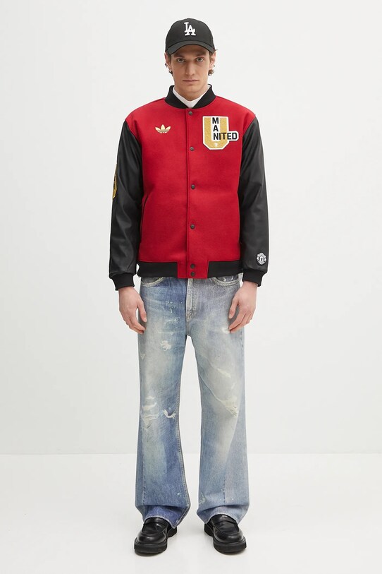 adidas Originals giacca bomber in misto lana Manchester United VRCT JF0366