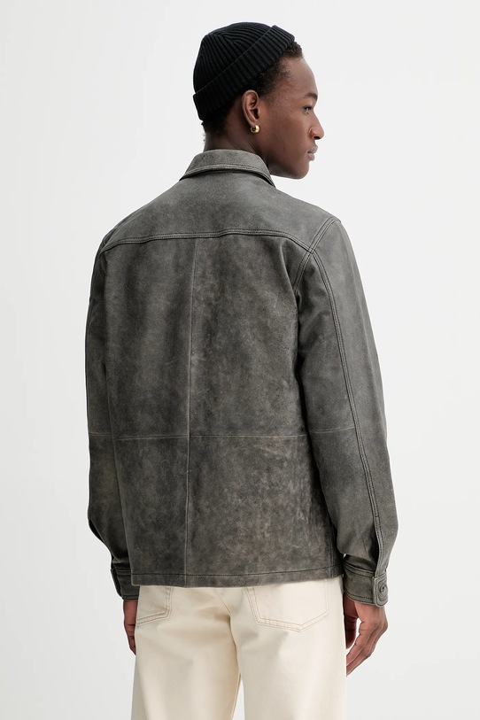 Odzież Samsoe Samsoe kurtka skórzana Saruffo X C M24400053 szary