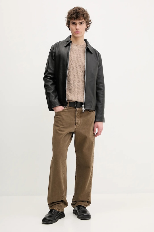 Sunflower kurtka skórzana 6027.SFR czarny SS25