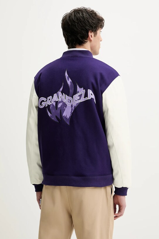 Oblečení Bunda z vlněné směsi adidas Originals Real CNY JKT JF2587 fialová