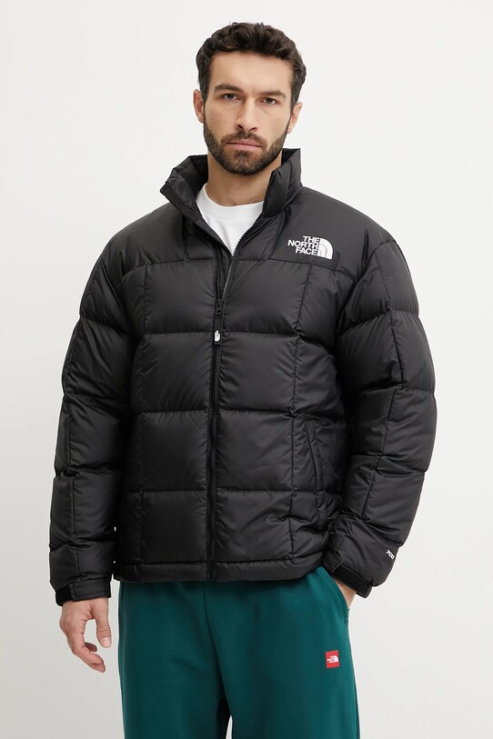 Péřová bunda The North Face Lhotse s podšívkou černá NF0A3Y234H01