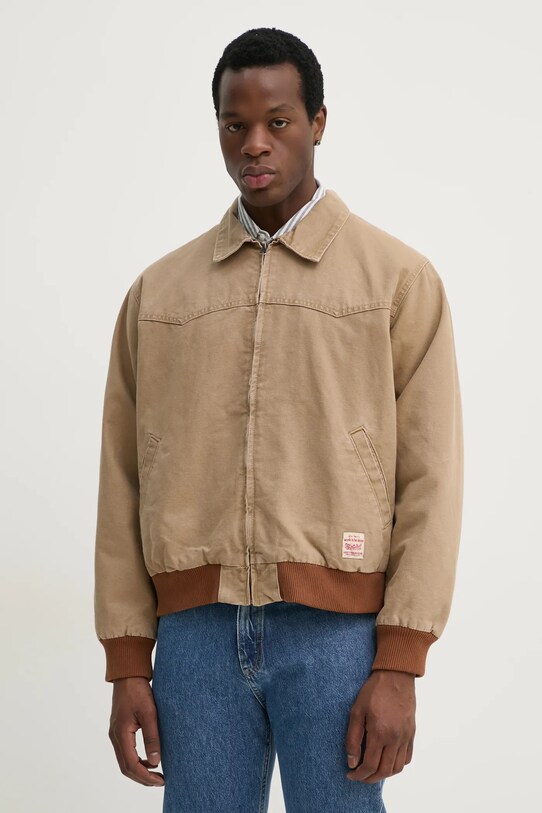 Μπουφάν Levi's EMBARCADERO AVIATOR JKT χωρίς κουκούλα καφέ A8583