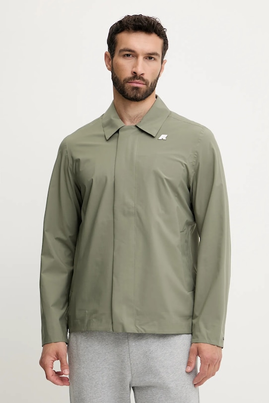 K-Way giacca impermeabile non isolato verde K6128ZW