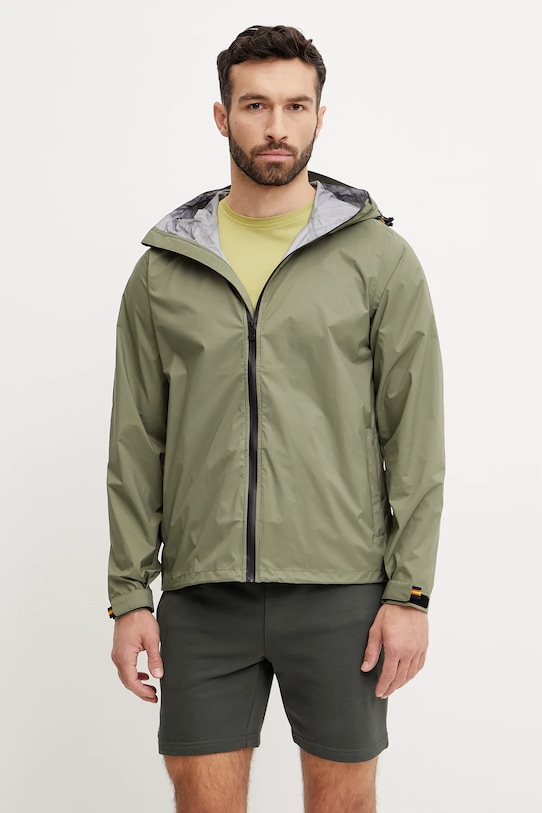 Куртка K-Way з капюшоном зелений K8131QW