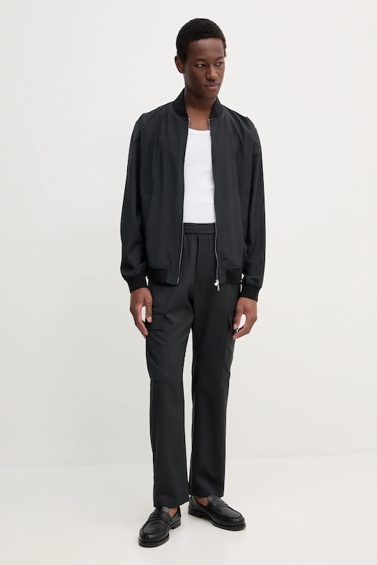 BARENA VENEZIA jacheta bomber din lana Camicia Mola CSU5051.478 negru SS25