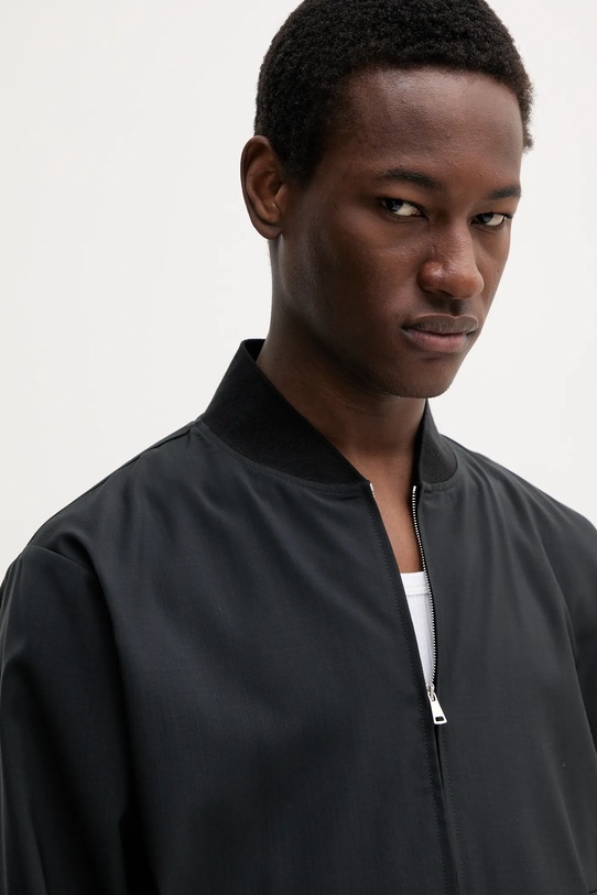 BARENA VENEZIA jacheta bomber din lana Camicia Mola negru CSU5051.478