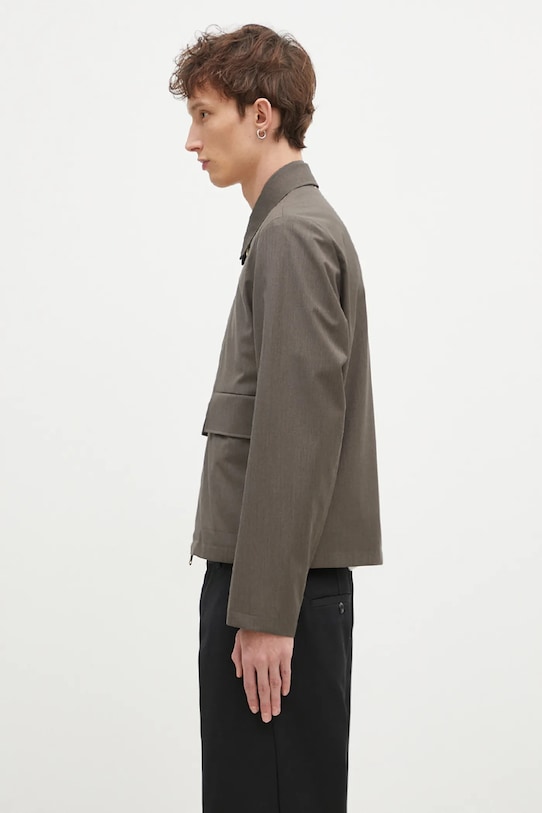 Μάλλινο μπουφάν Paul Smith M1R.031Z.N00041 γκρί SS25