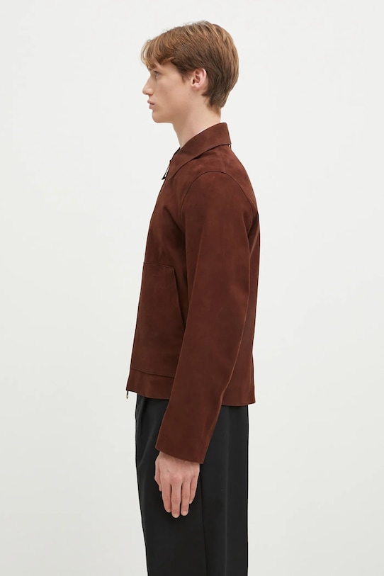 Paul Smith geacă din piele intoarsa M1R.383Z.P02611 maro SS25