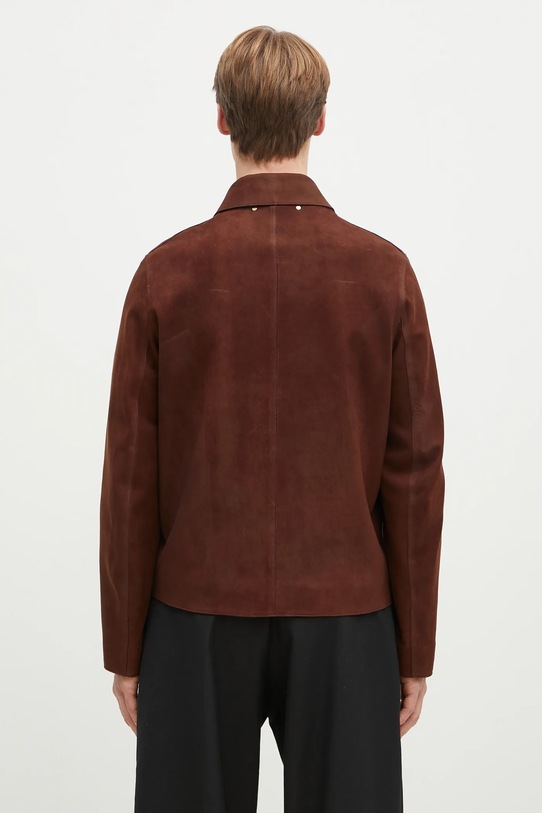 Îmbrăcăminte Paul Smith geacă din piele intoarsa M1R.383Z.P02611 maro