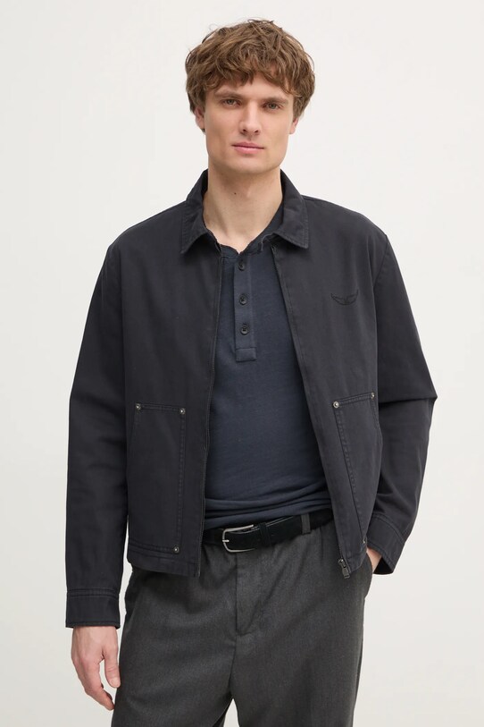 ZADIG&VOLTAIRE jacheta de bumbac negru WMOW01399.11
