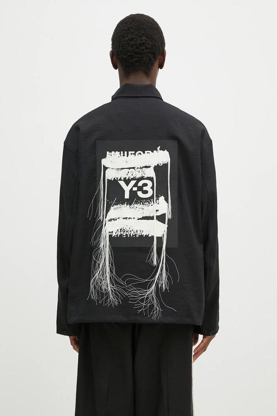 Y-3 giacca Sport Uniform Patch Coach Jacket non isolato nero JN3719