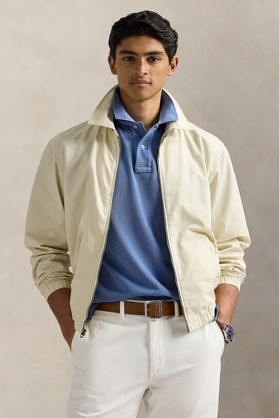 Бавовняна куртка Polo Ralph Lauren Unlined Windbreaker інші бежевий 710961831